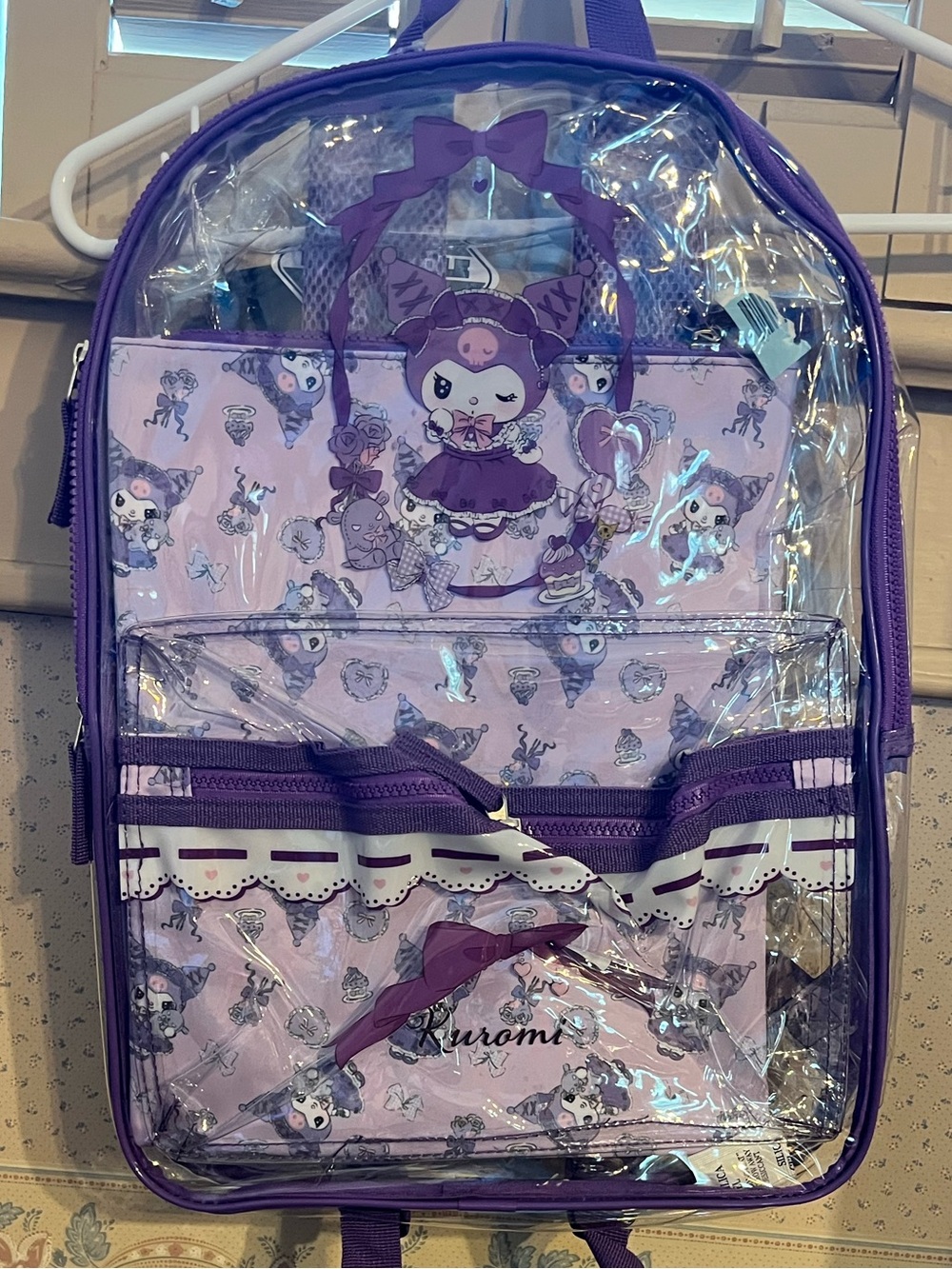 Sanrio Hello Kitty and Friends Kuromi Lolita Clear Full-Size Backpack